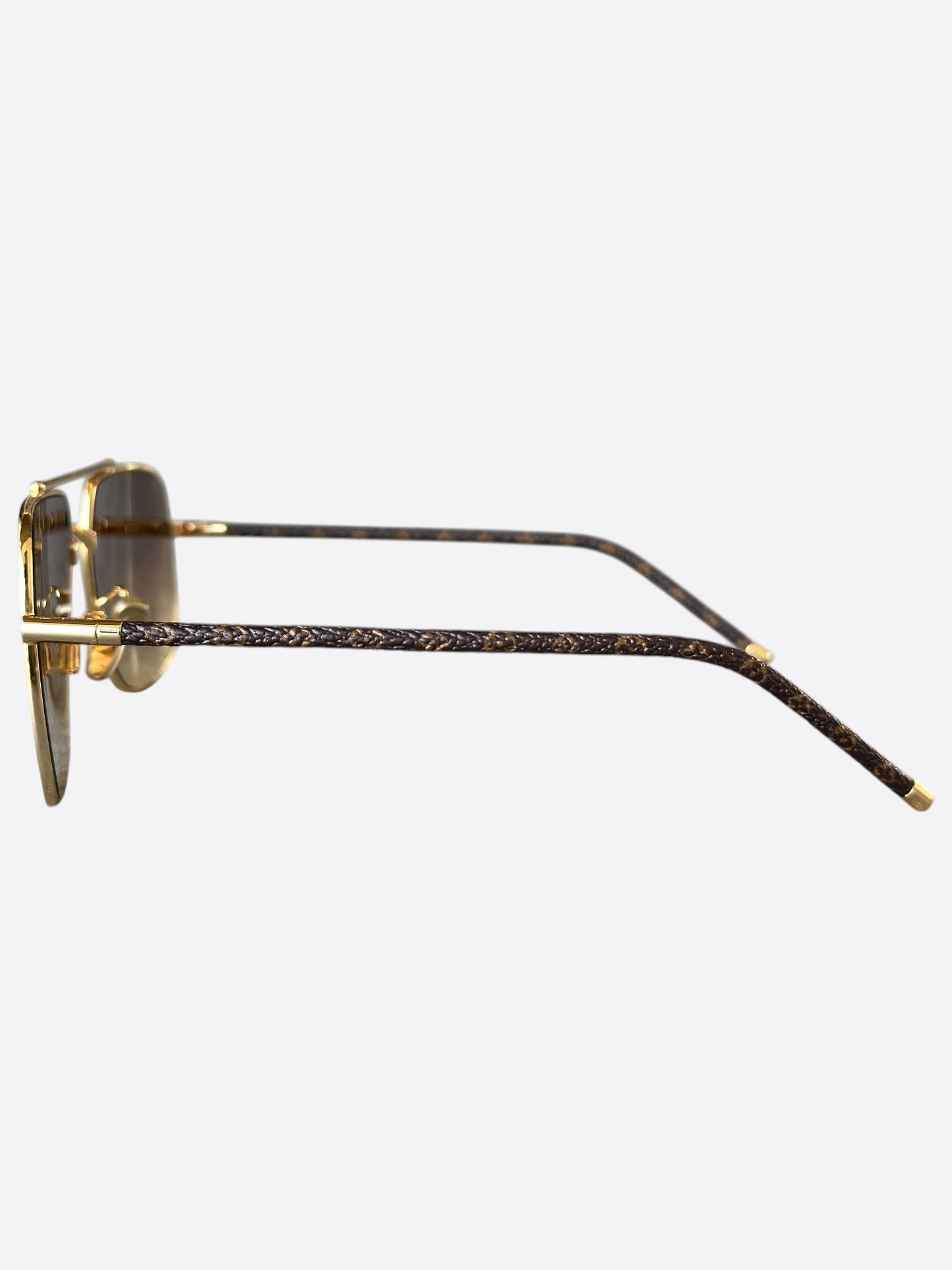 Louis Vuitton Gold First Squared Pilot Sunglasses