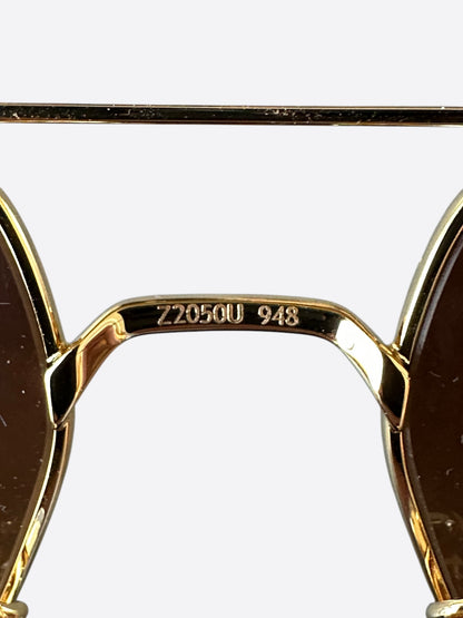 Louis Vuitton Gold First Squared Pilot Sunglasses