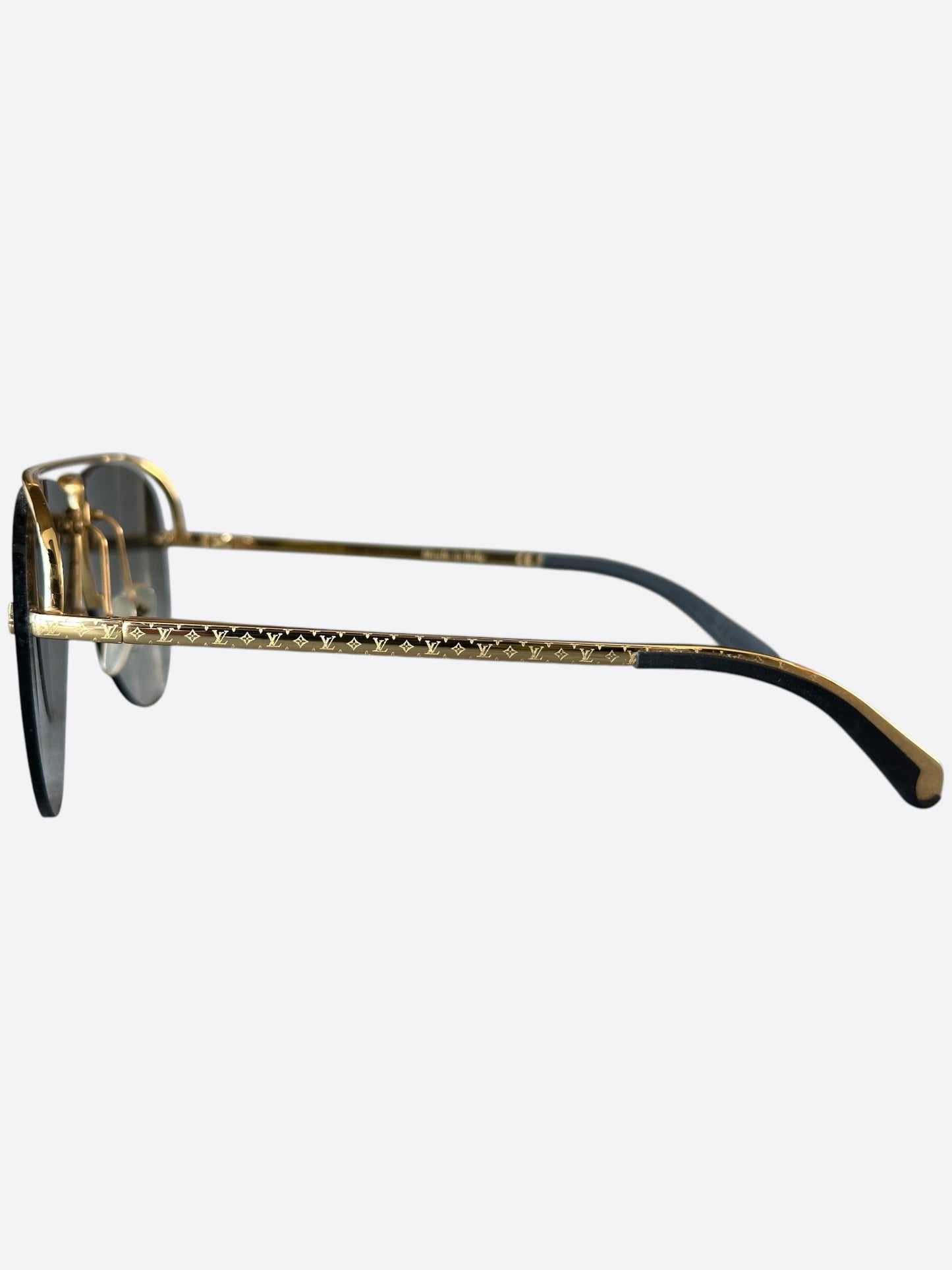 Louis Vuitton Gold Pilot Sunglasses