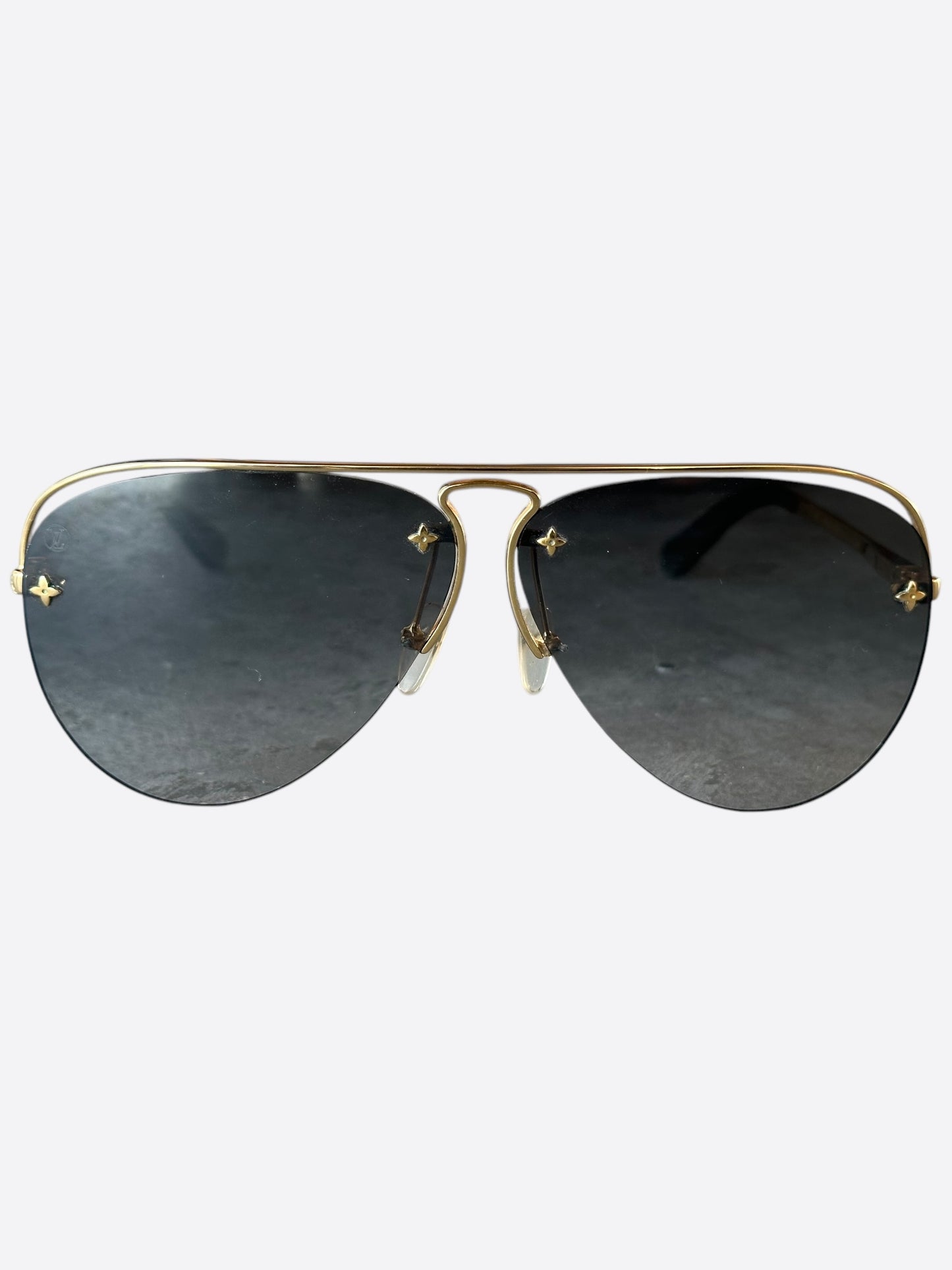 Louis Vuitton Gold Pilot Sunglasses