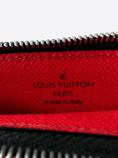 Louis Vuitton Red Taigarama Monogram Coin Card Holder