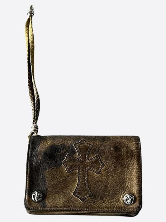 Chrome Hearts Green Camouflage Cross Patch Wallet