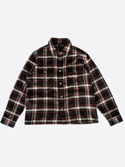 Chrome Hearts Black Plaid Flannel Jacket