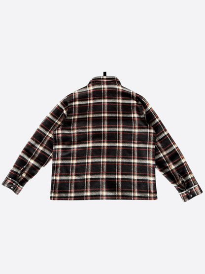 Chrome Hearts Black Plaid Flannel Jacket