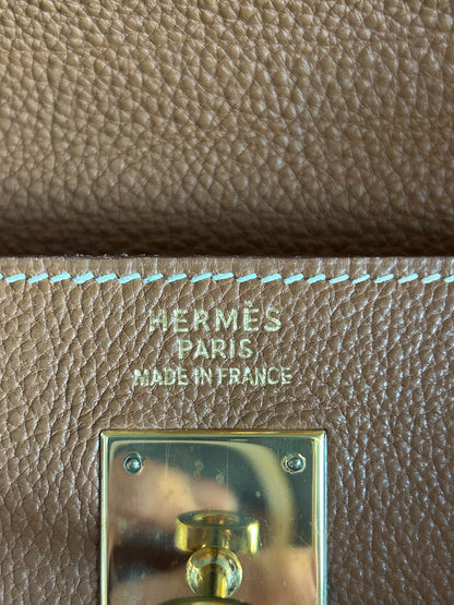 Hermes Retourne Gold & Gold Hardware Togo Kelly 32
