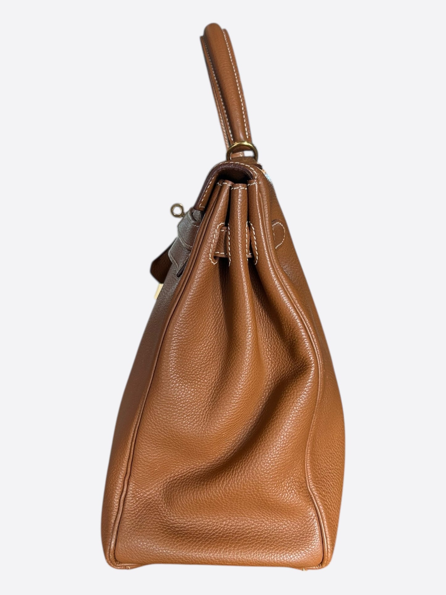 Hermes Retourne Gold & Gold Hardware Togo Kelly 32