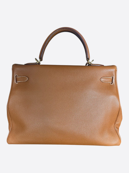 Hermes Retourne Gold & Gold Hardware Togo Kelly 32