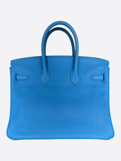 Hermes 0F Bleu Frida Swift Birkin 25