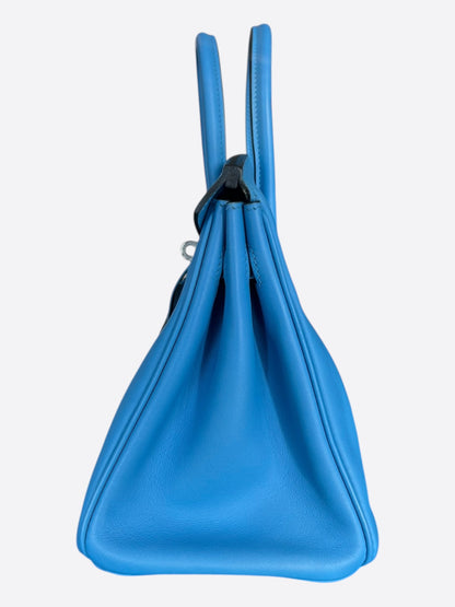 Hermes 0F Bleu Frida Swift Birkin 25