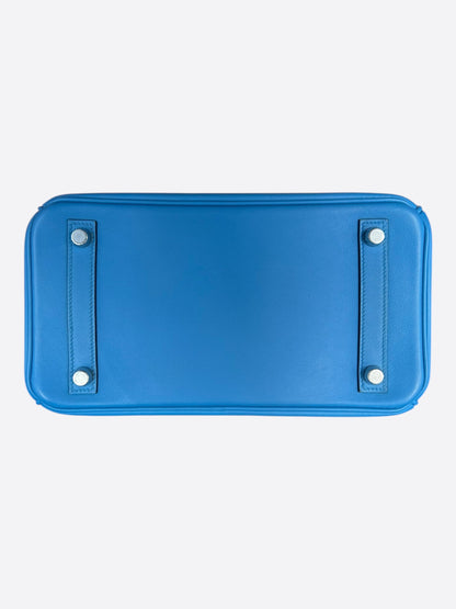 Hermes 0F Bleu Frida Swift Birkin 25