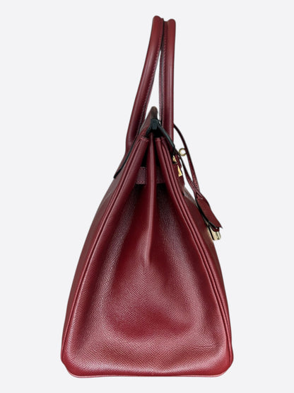 Hermes Rouge H & Gold Hardware Epsom Birkin 35