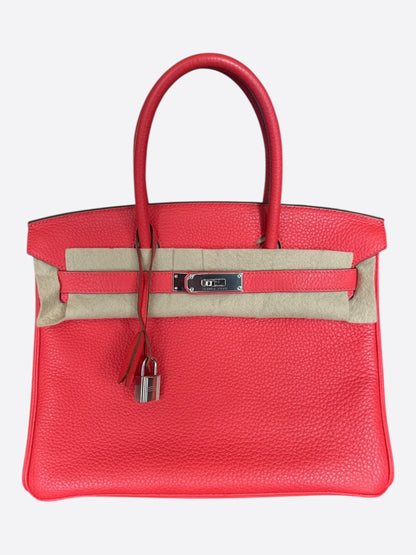 Hermes Watermelon & Palladium Togo Birkin 30