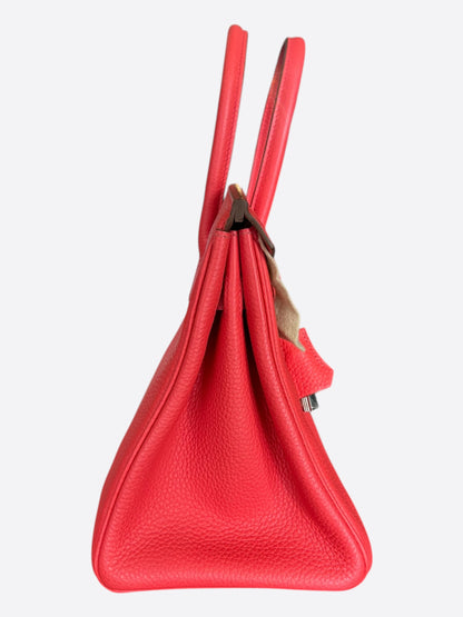 Hermes Watermelon & Palladium Togo Birkin 30