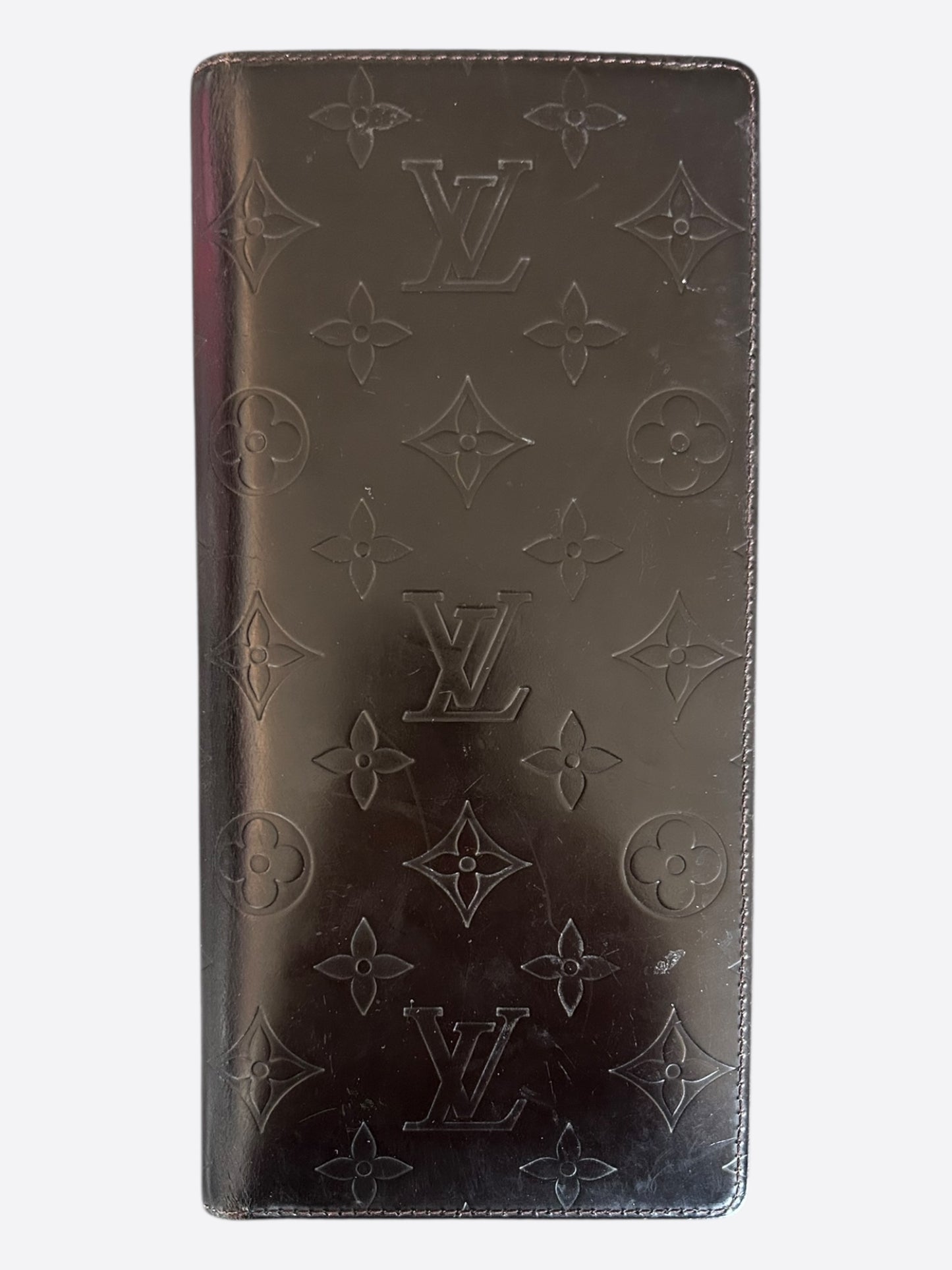 Louis Vuitton Black Vernis Monogram Brazza Wallet