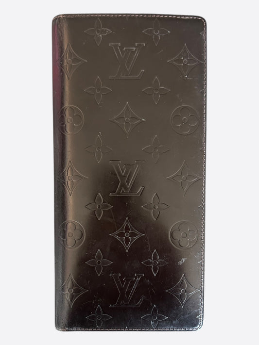Louis Vuitton Black Vernis Monogram Brazza Wallet
