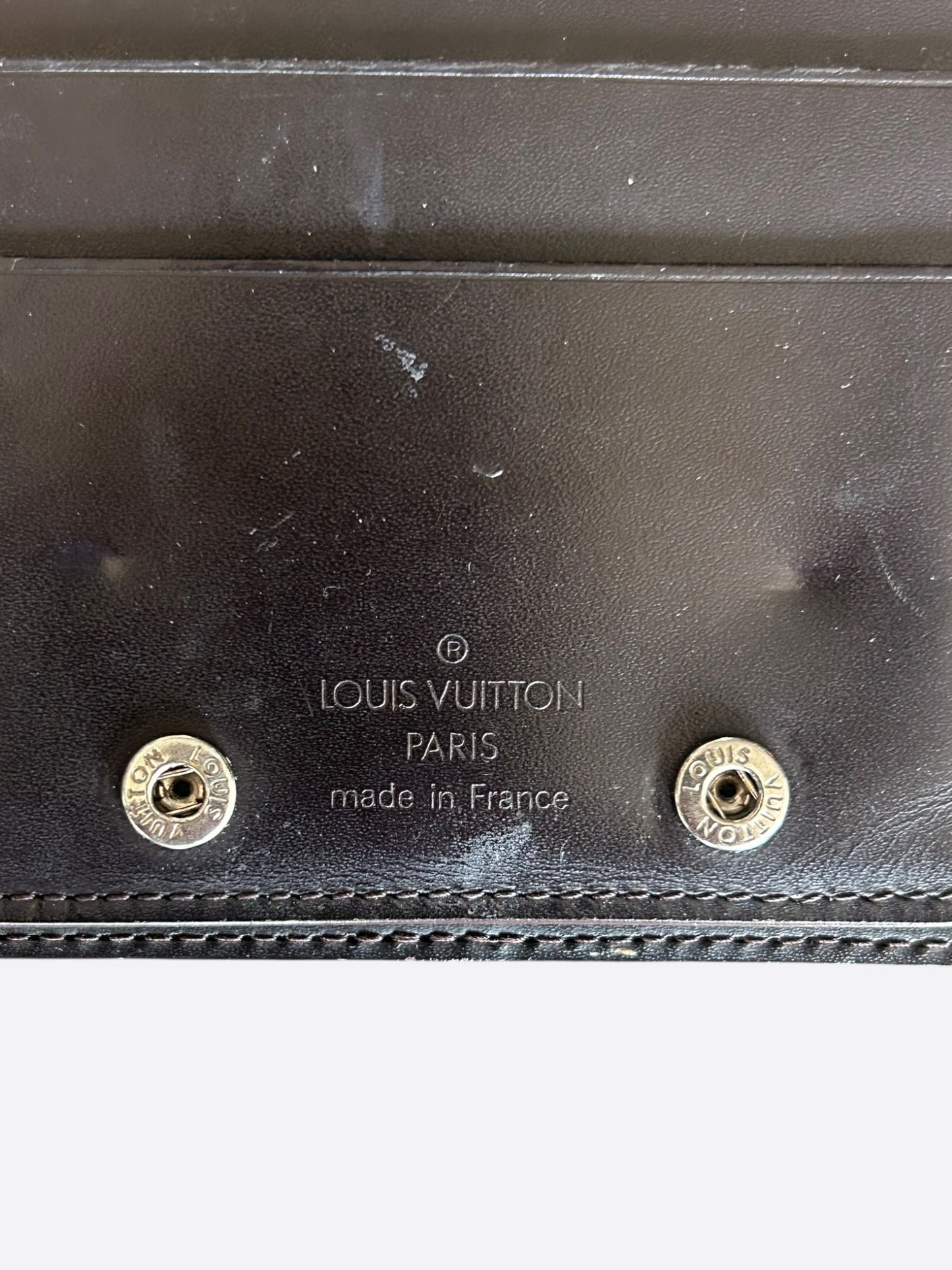 Louis Vuitton Black Vernis Monogram Brazza Wallet