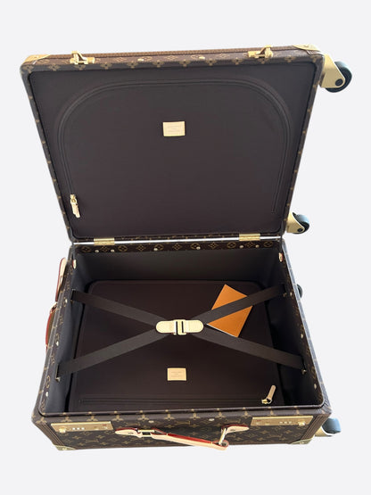Louis Vuitton Brown Monogram Rolling Trunk 55
