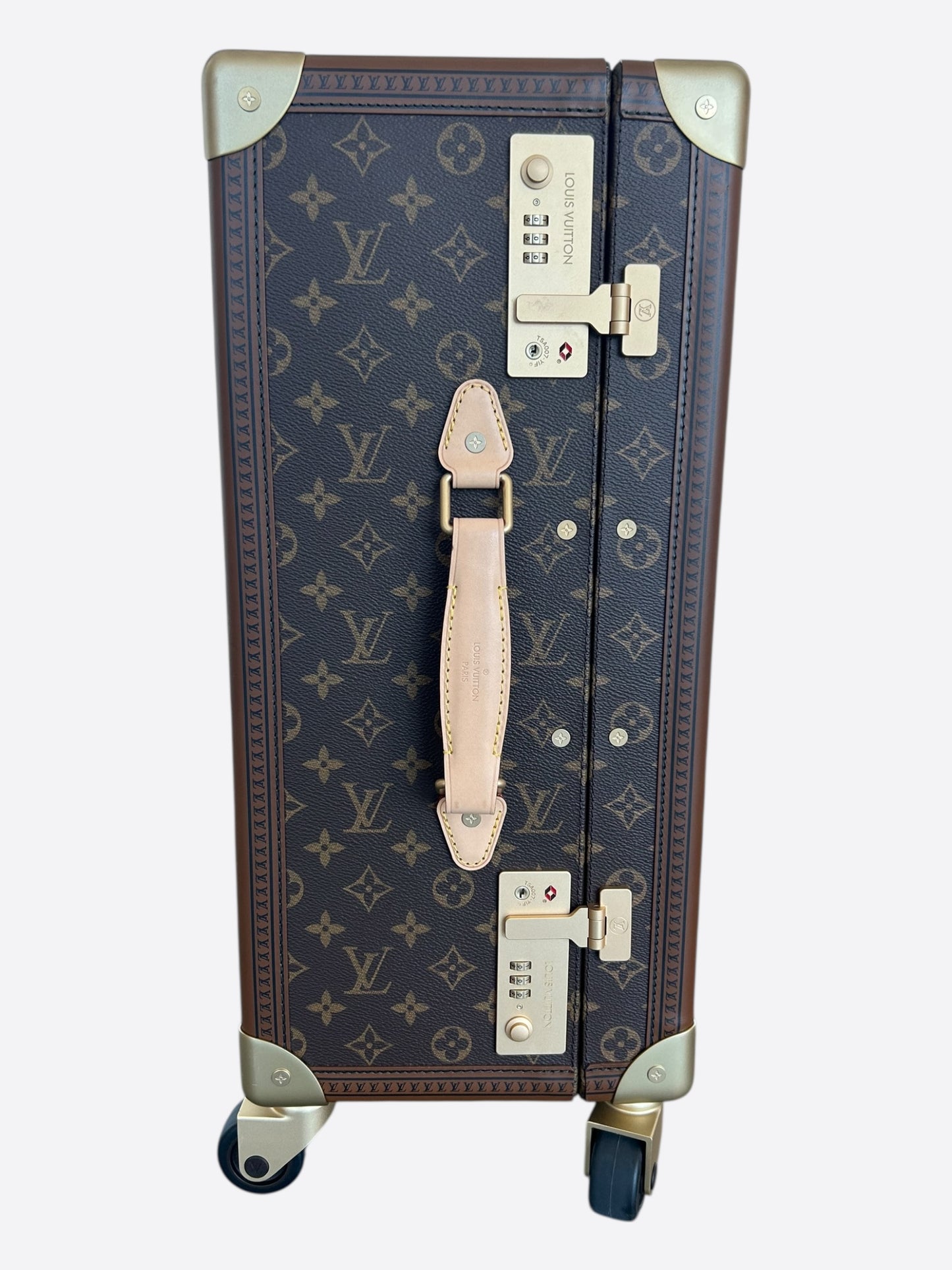 Louis Vuitton Brown Monogram Rolling Trunk 55