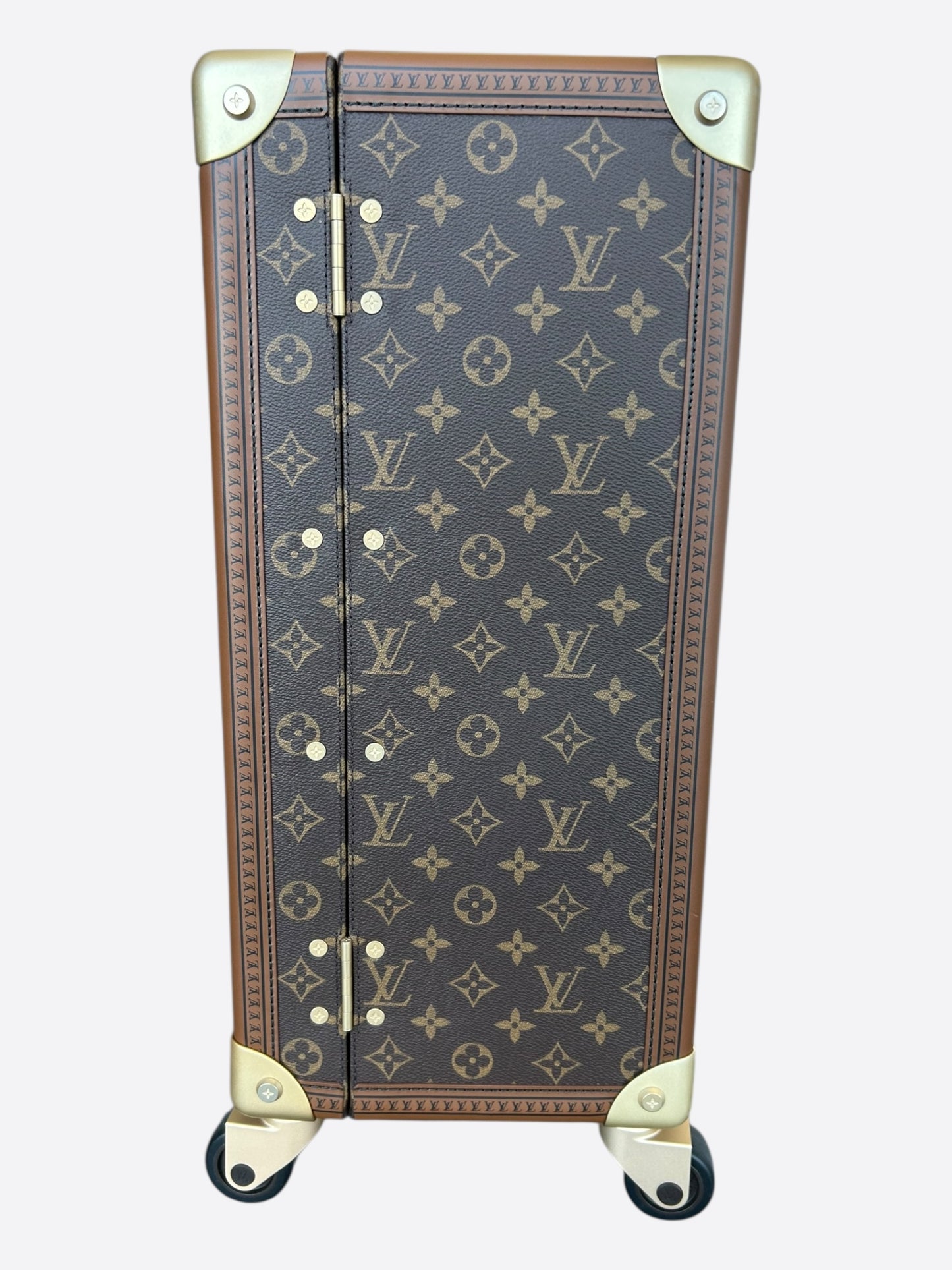 Louis Vuitton Brown Monogram Rolling Trunk 55