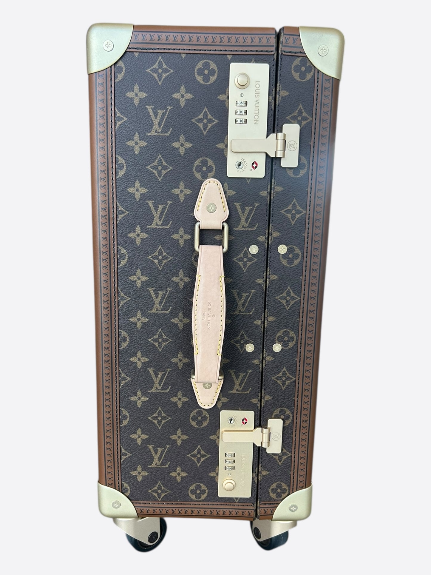 Louis Vuitton Brown Monogram Rolling Trunk 55