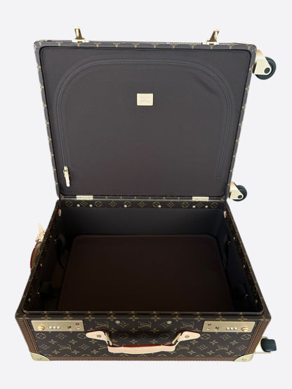 Louis Vuitton Brown Monogram Rolling Trunk 55