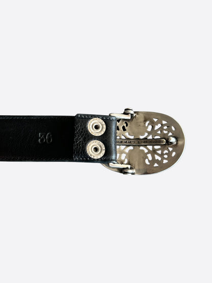 Chrome Hearts Black & Silver Oval Cross Belt
