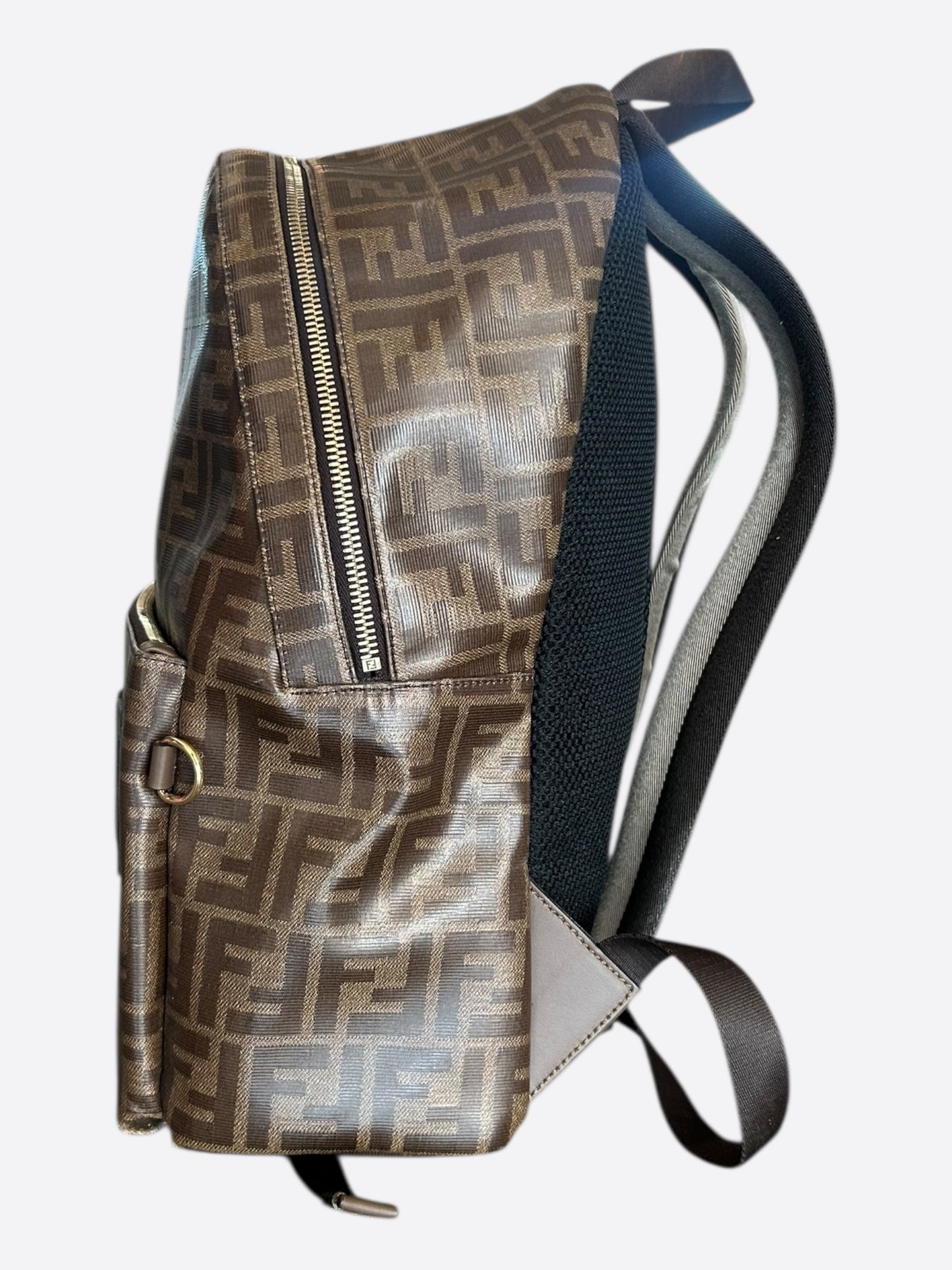 Fendi Fila Brown FF Monogram Backpack