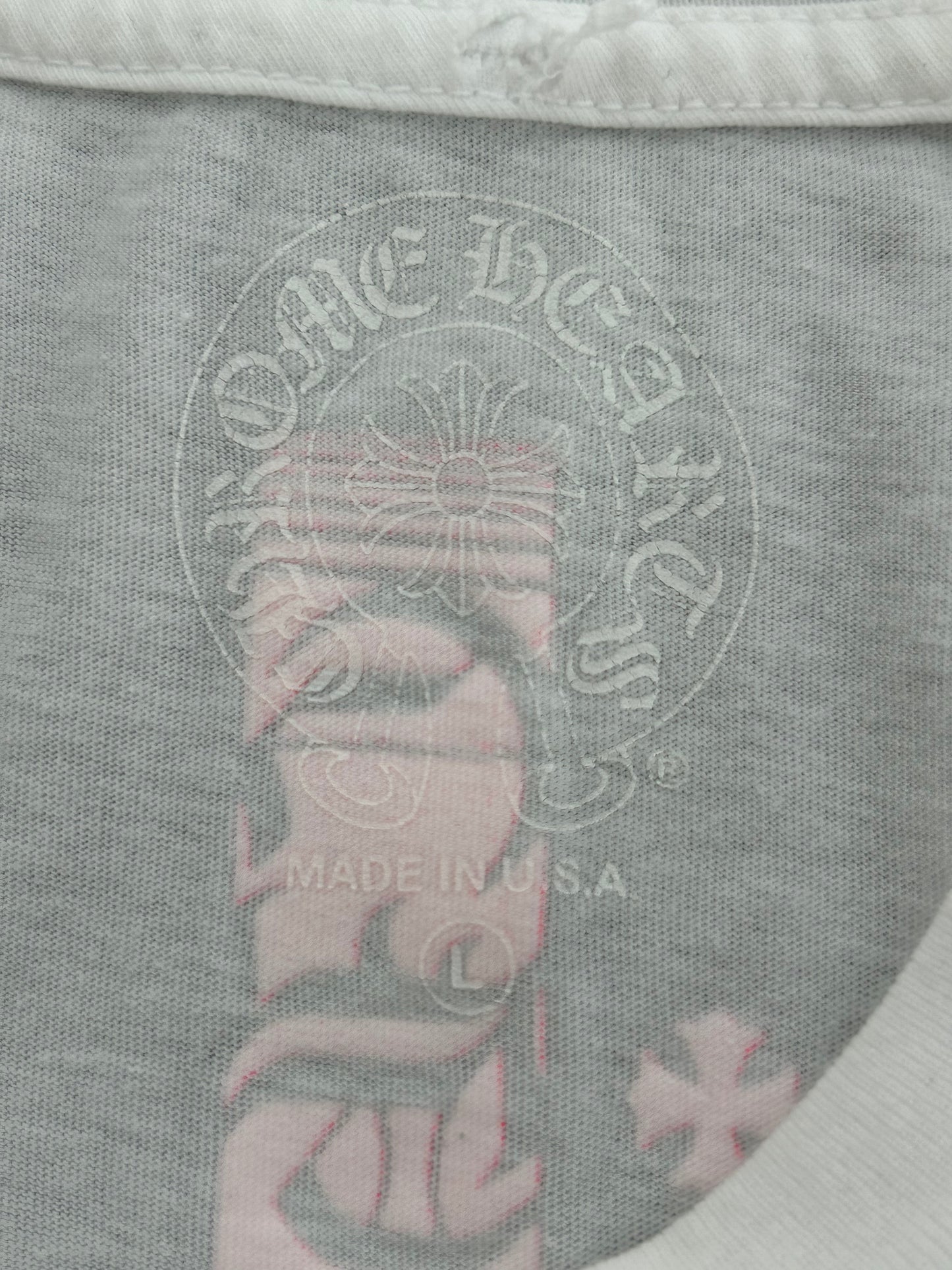 Chrome Hearts White & Pink Made In Hollywood T-Shirt