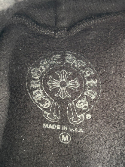 Chrome Hearts Black & Grey Cannes Exclusive Horseshoe Logo Hoodie