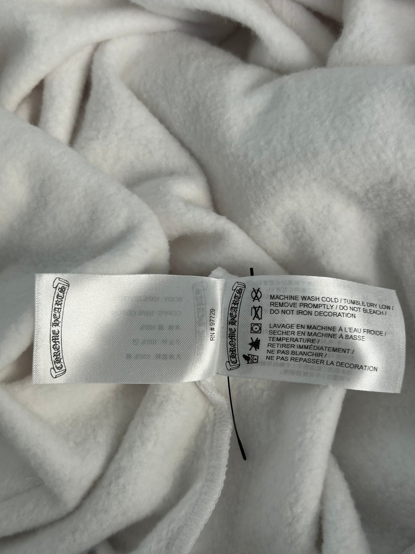 Chrome Hearts White & Black Script Logo Hoodie