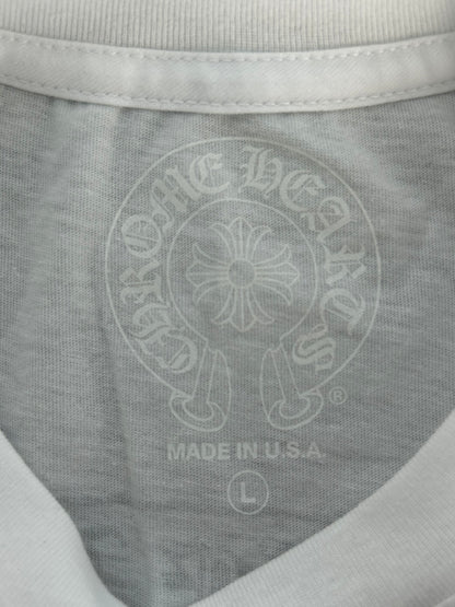 Chrome Hearts White & Black Scroll Logo T-Shirt