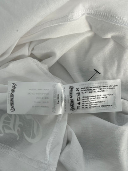 Chrome Hearts White & Black Scroll Logo T-Shirt