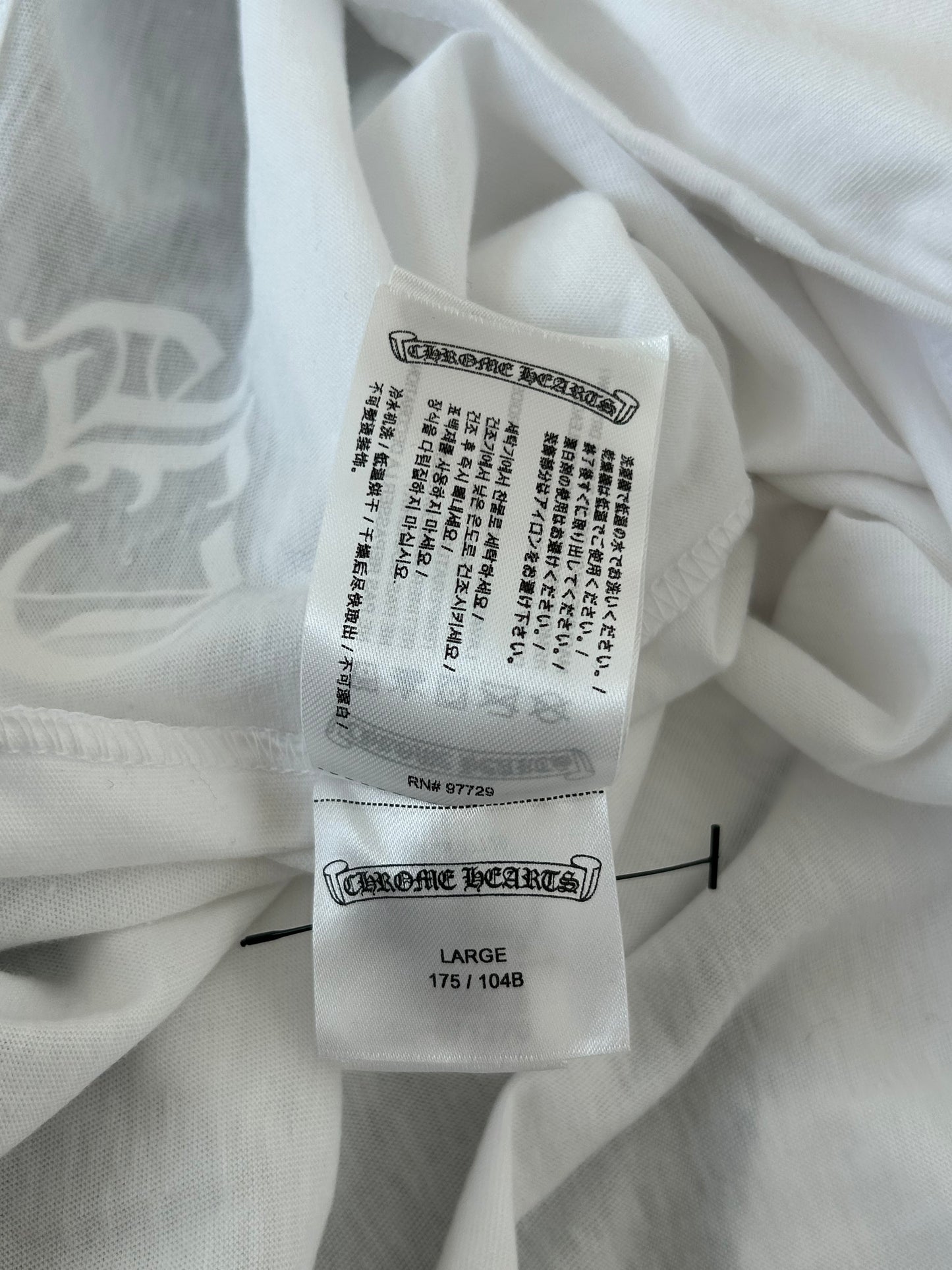 Chrome Hearts White & Black Scroll Logo T-Shirt
