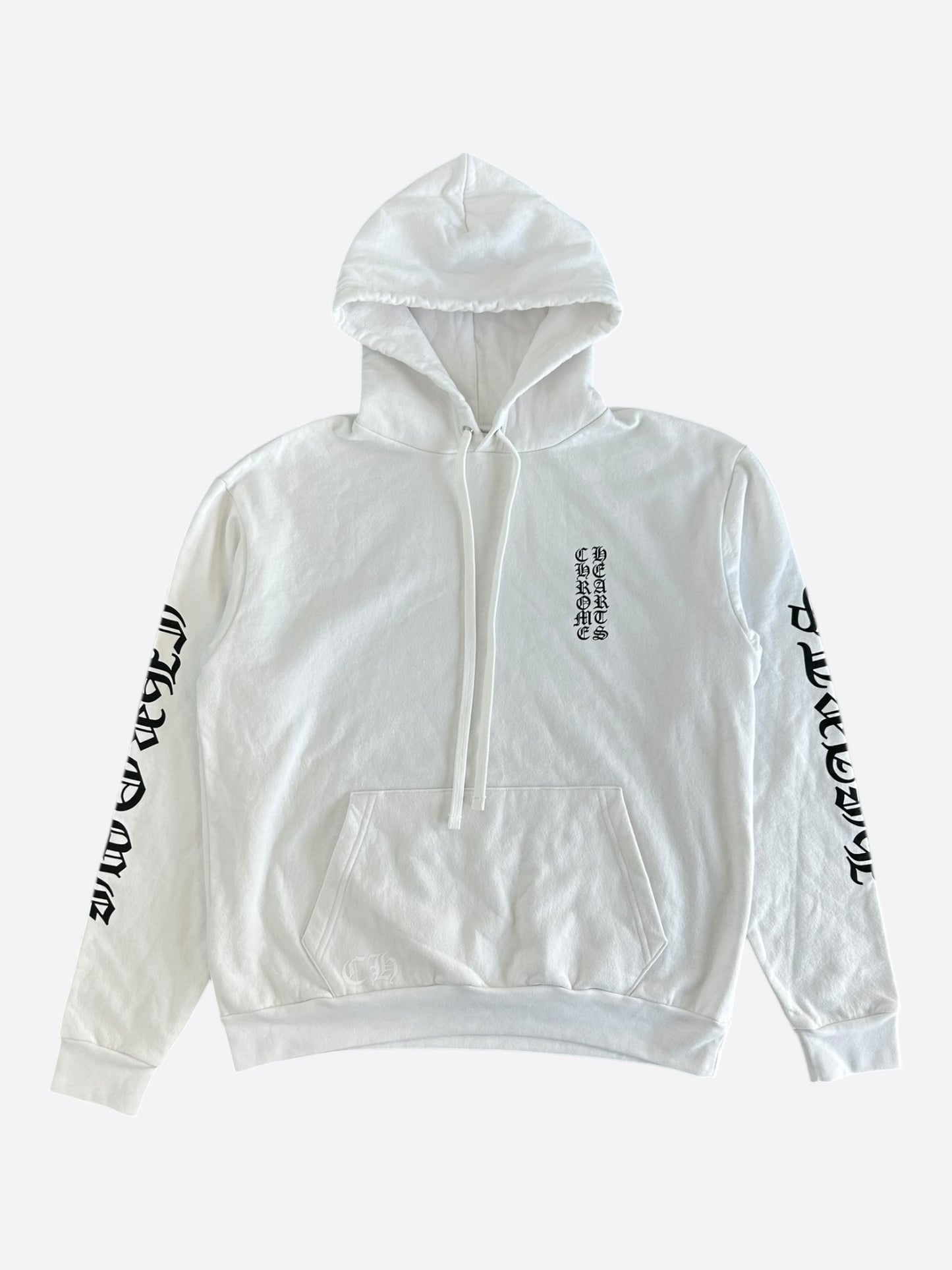 Chrome Hearts White & Black Script Logo Hoodie
