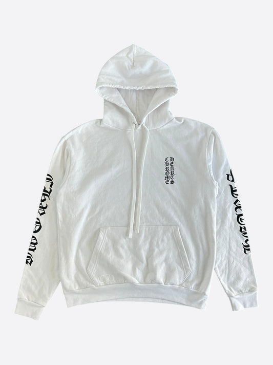 Chrome Hearts White & Black Script Logo Hoodie