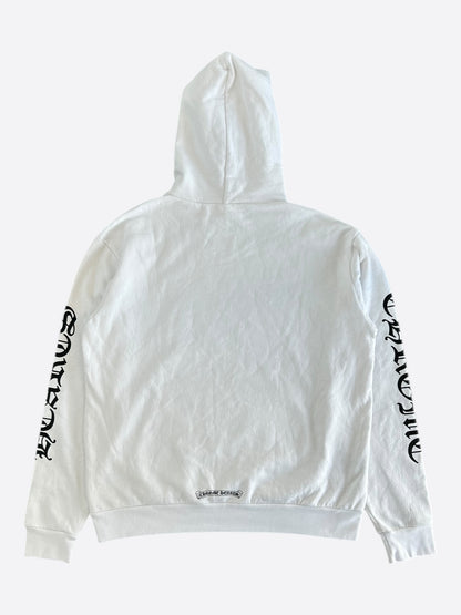 Chrome Hearts White & Black Script Logo Hoodie