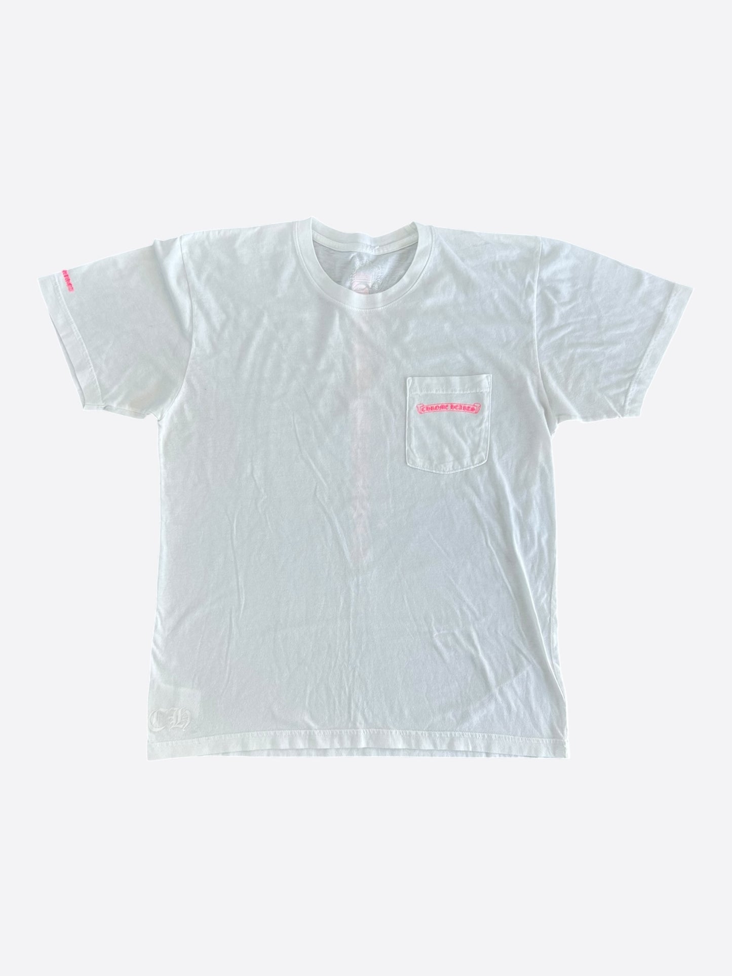 Chrome Hearts White & Pink Made In Hollywood T-Shirt