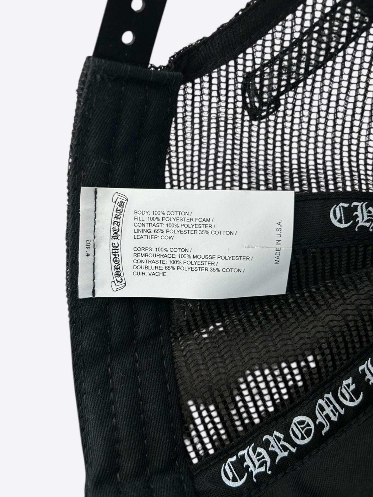 Chrome Hearts Black & Camouflage Triple Cross Patch Trucker Hat