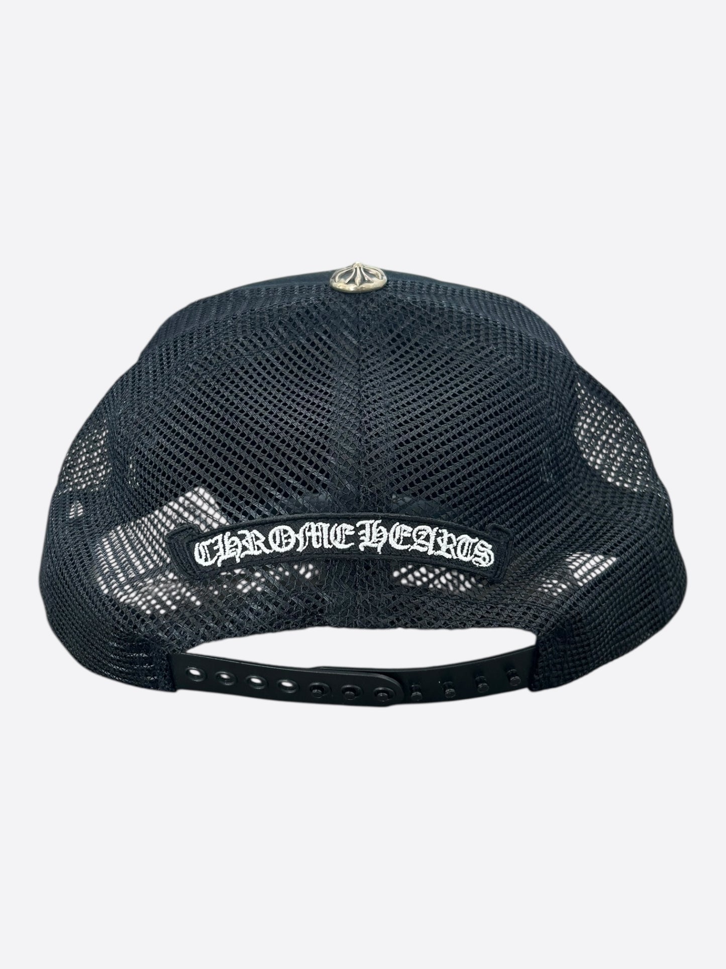 Chrome Hearts Black & Camouflage Triple Cross Patch Trucker Hat