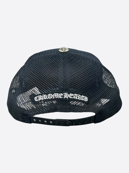 Chrome Hearts Black & Camouflage Triple Cross Patch Trucker Hat