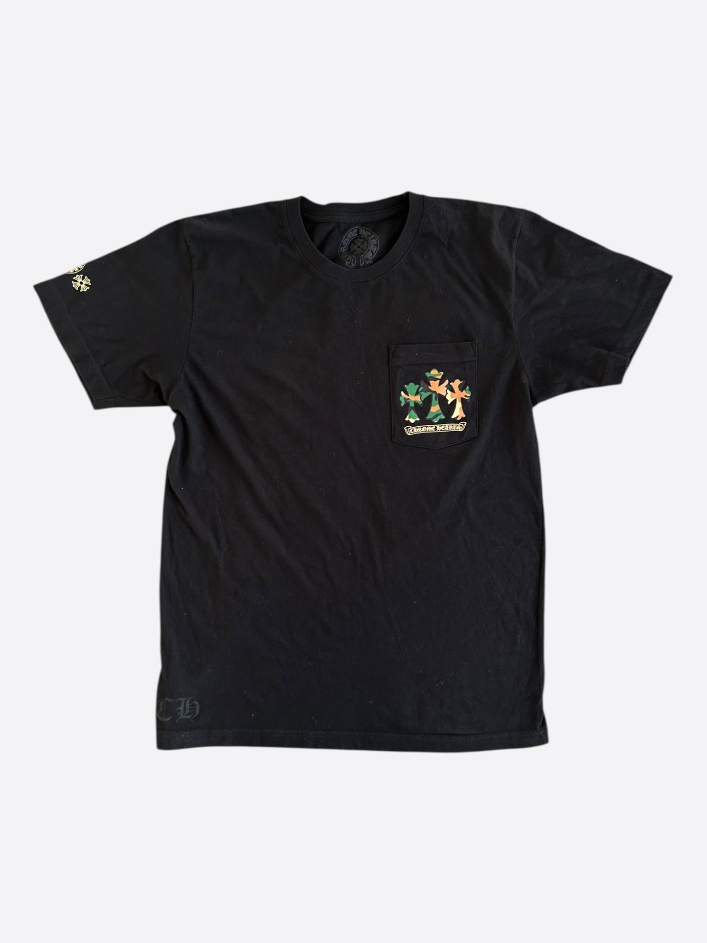 Chrome Hearts Black Camouflage Horseshoe Logo T-Shirt