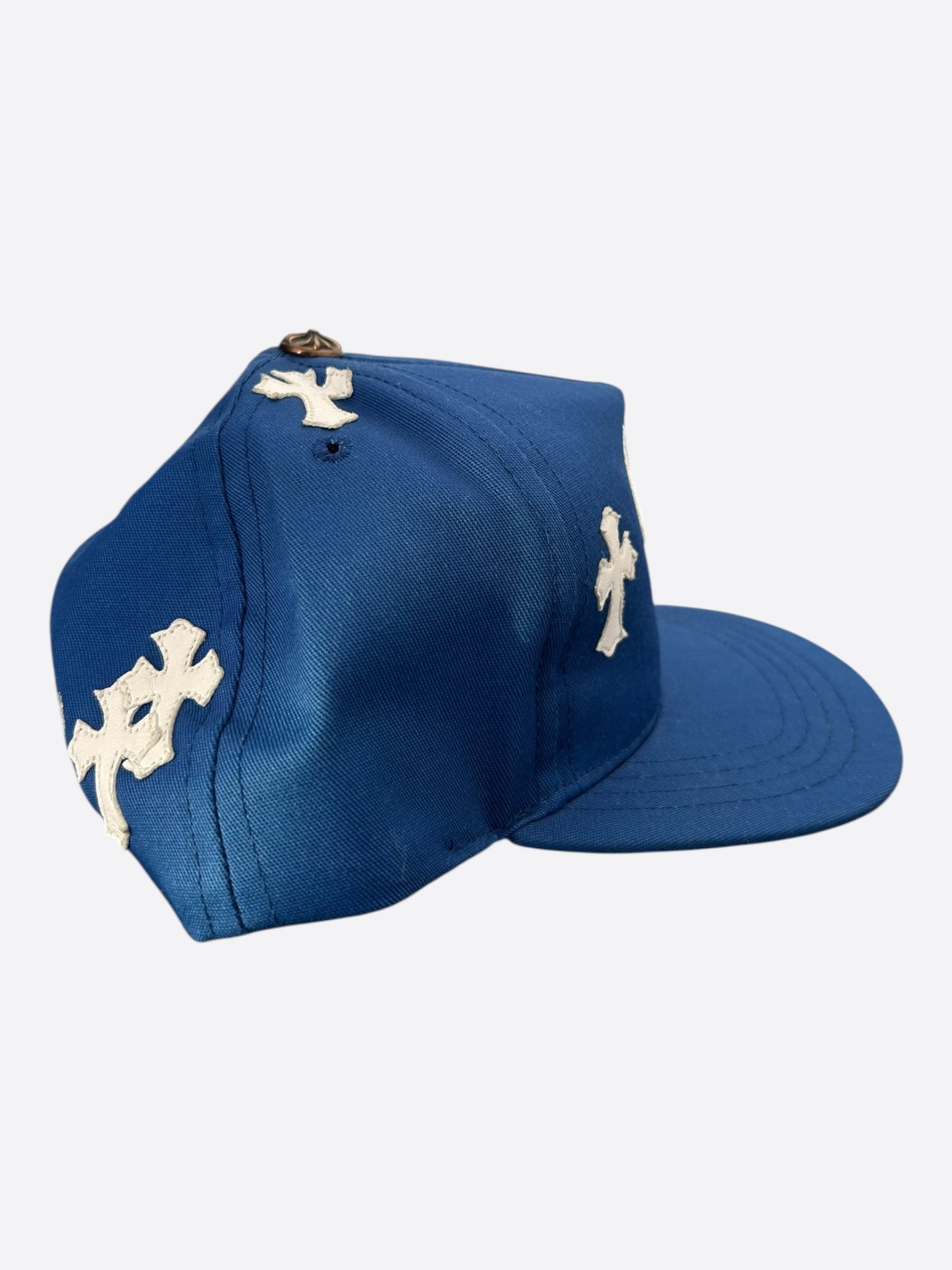 Chrome Hearts Blue & White Cross Patch Hat