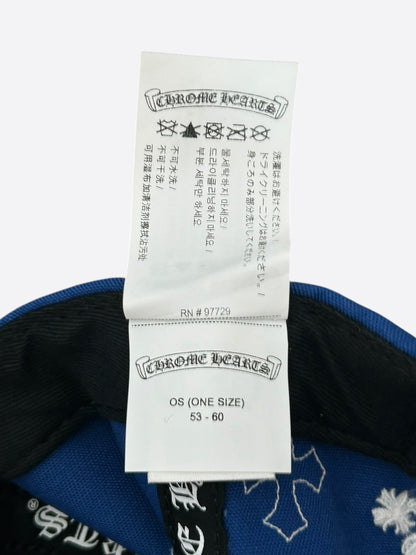 Chrome Hearts Blue & White Cross Patch Hat