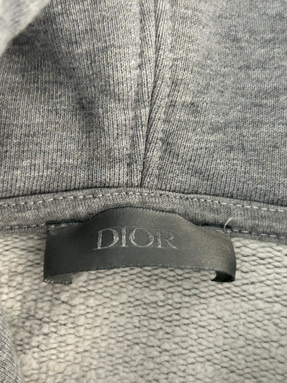 Dior Grey CD Icon Embroidered Logo Hoodie