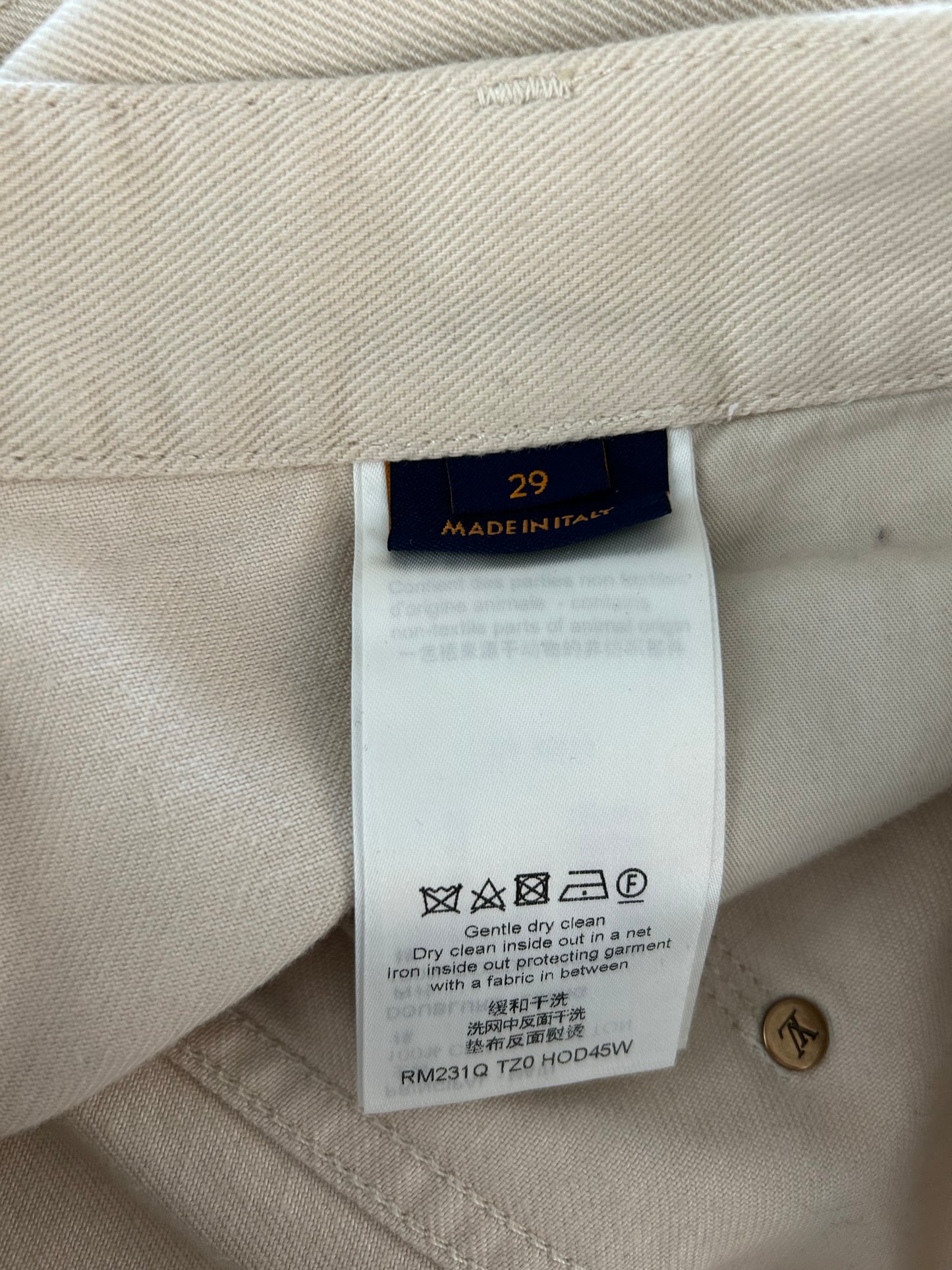 Louis Vuitton Beige Monogram Carpenter Pants