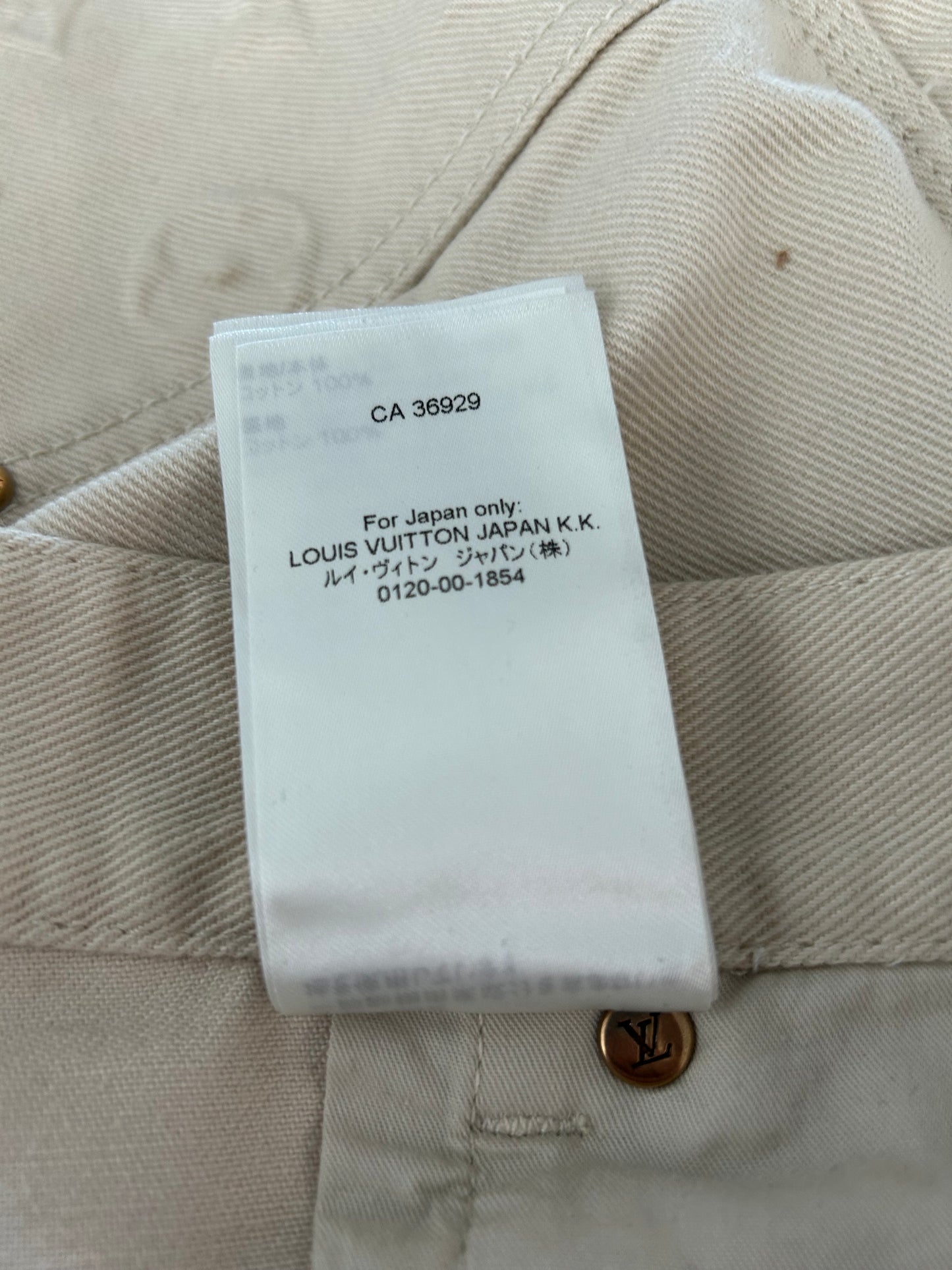 Louis Vuitton Beige Monogram Carpenter Pants