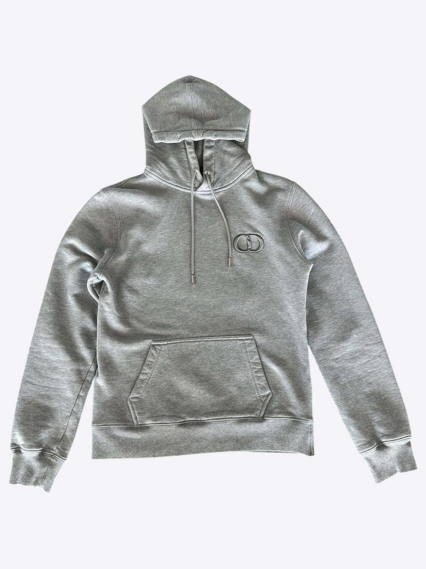 Dior Grey CD Icon Embroidered Logo Hoodie – Savonches