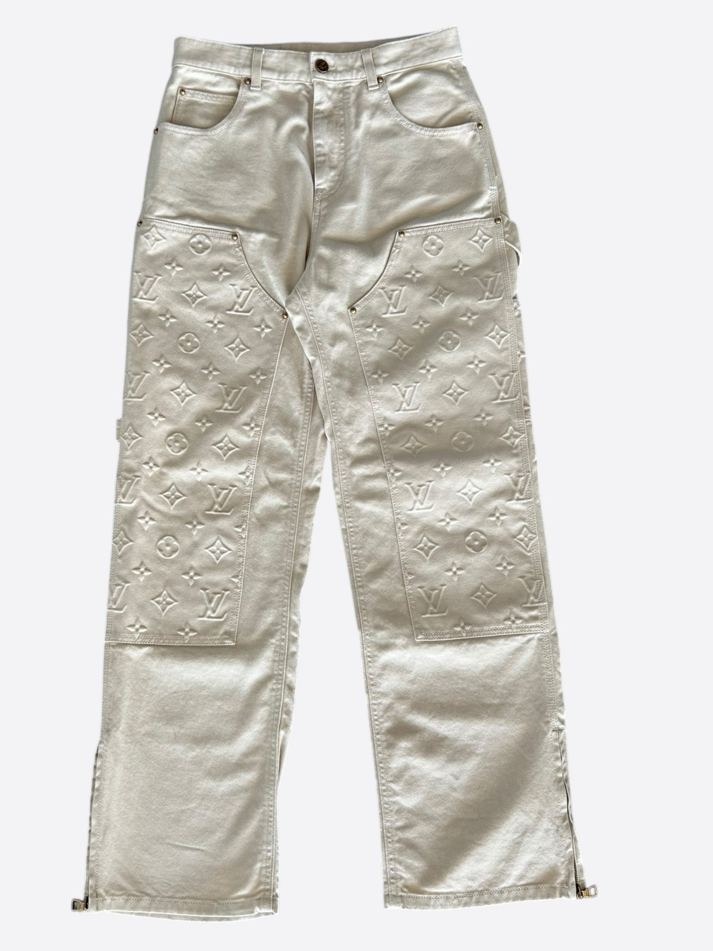 Louis Vuitton Beige Monogram Carpenter Pants