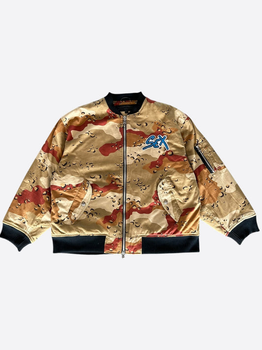 Chrome Hearts Desert Camouflage Sex Records Bomber Jacket