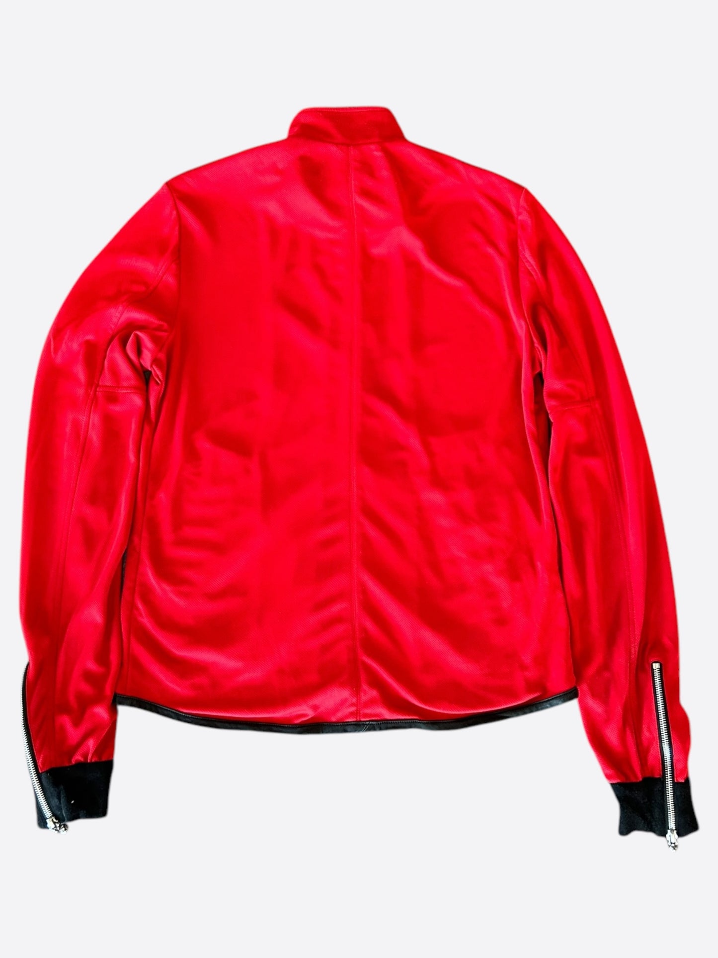 Chrome Hearts Red & White Horseshoe Logo Track Jacket